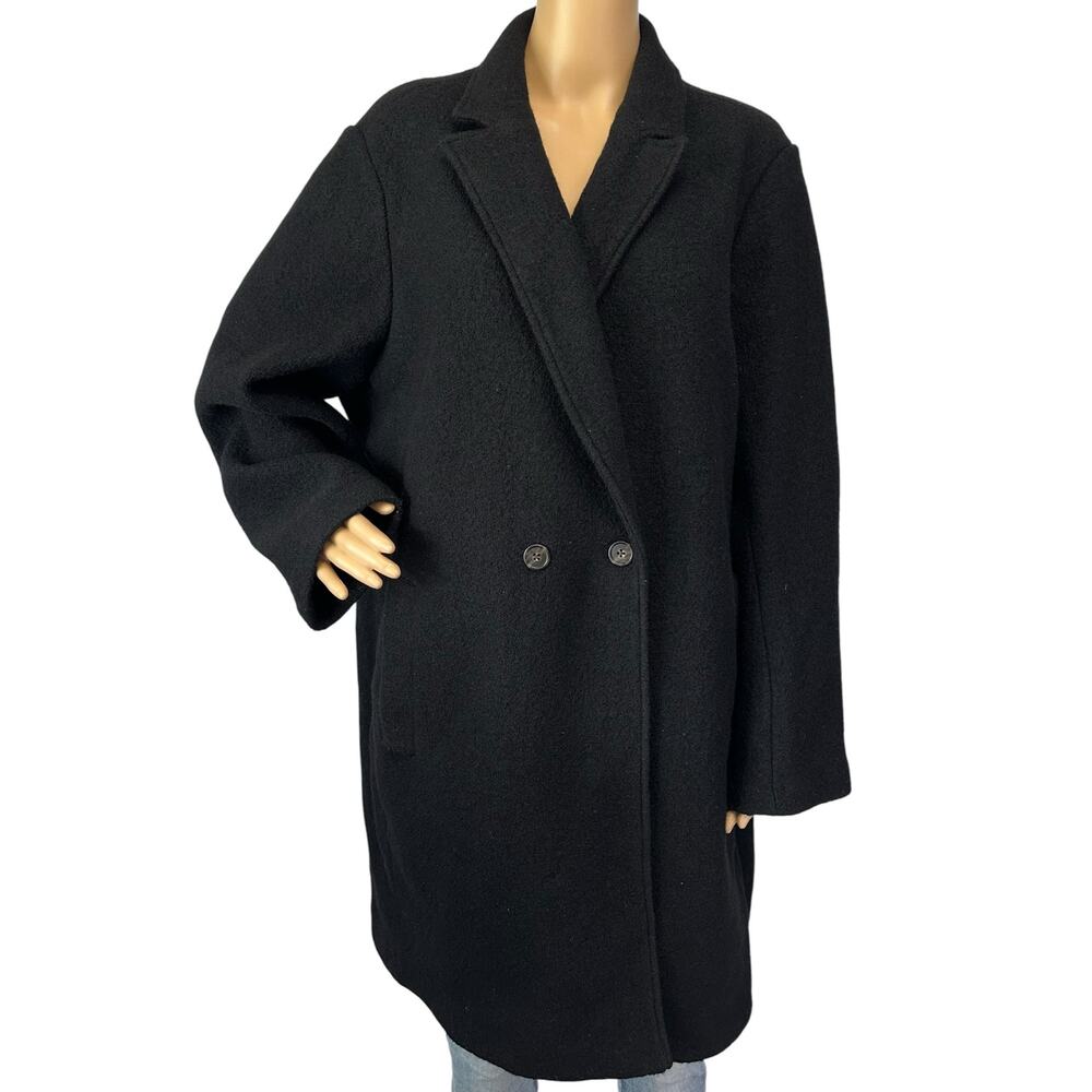 J. Crew Daphne Topcoat in Pure Italian Boiled Wool Black BM955 Plus Size 22 - Picture 5 of 14